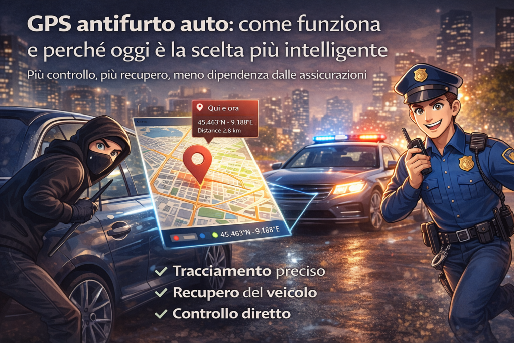 GPS antifurto auto: come funziona e perché oggi è la scelta più intelligente