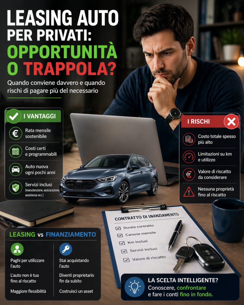 Leasing auto per privati: opportunità o trappola?