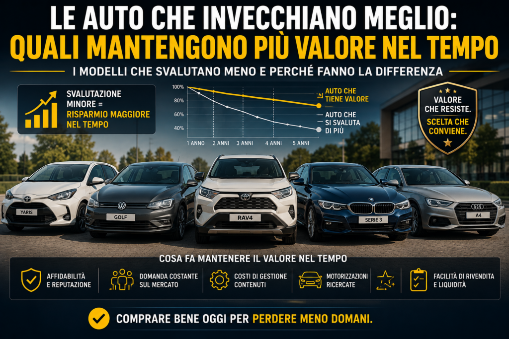 Le auto che invecchiano meglio: quali mantengono più valore nel tempo