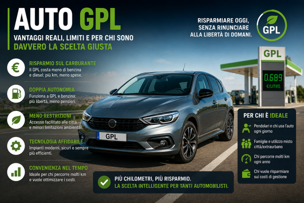 Auto GPL: vantaggi reali, limiti e per chi sono davvero la scelta giusta