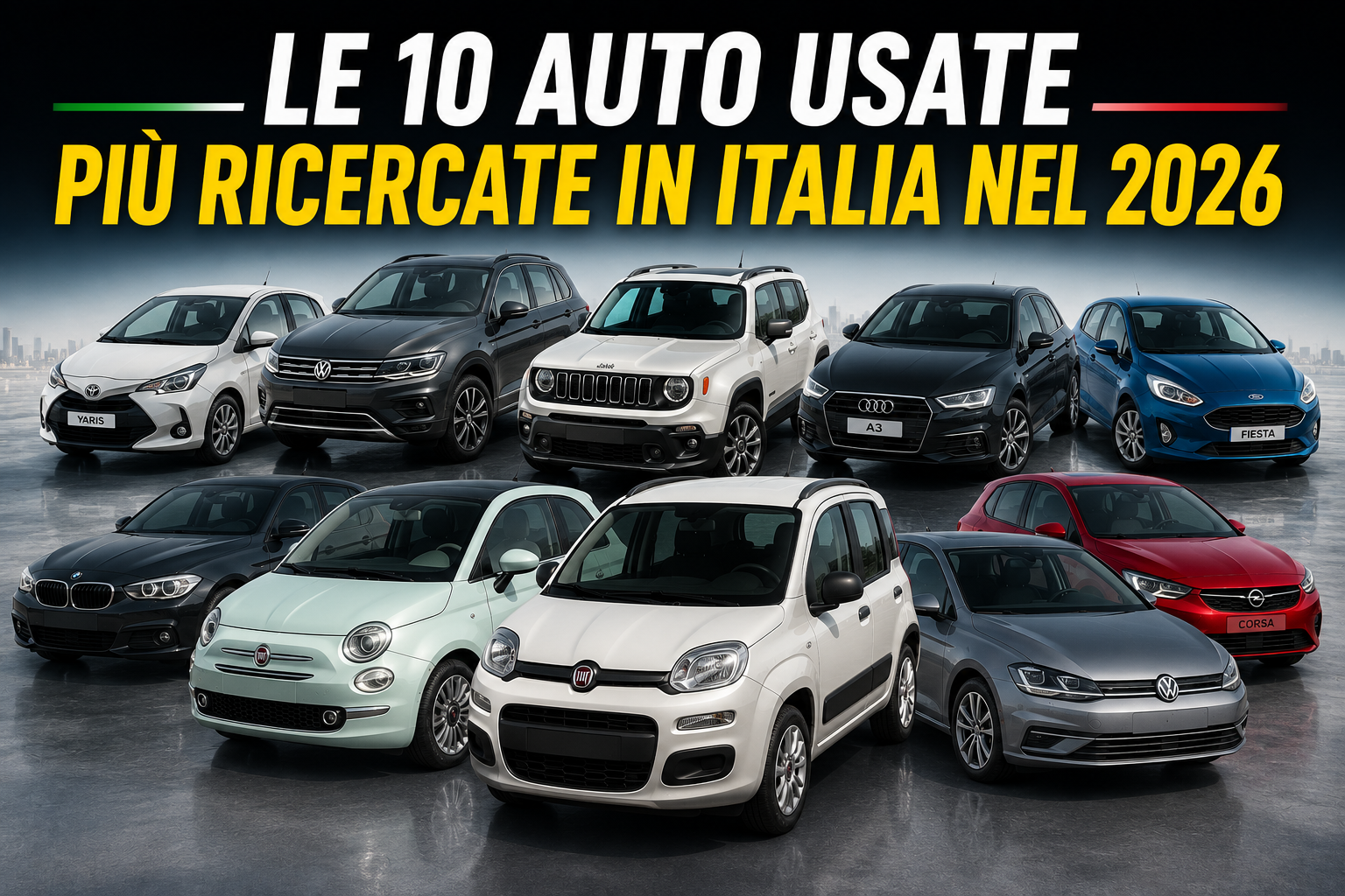 Le 10 auto usate più ricercate in Italia nel 2026