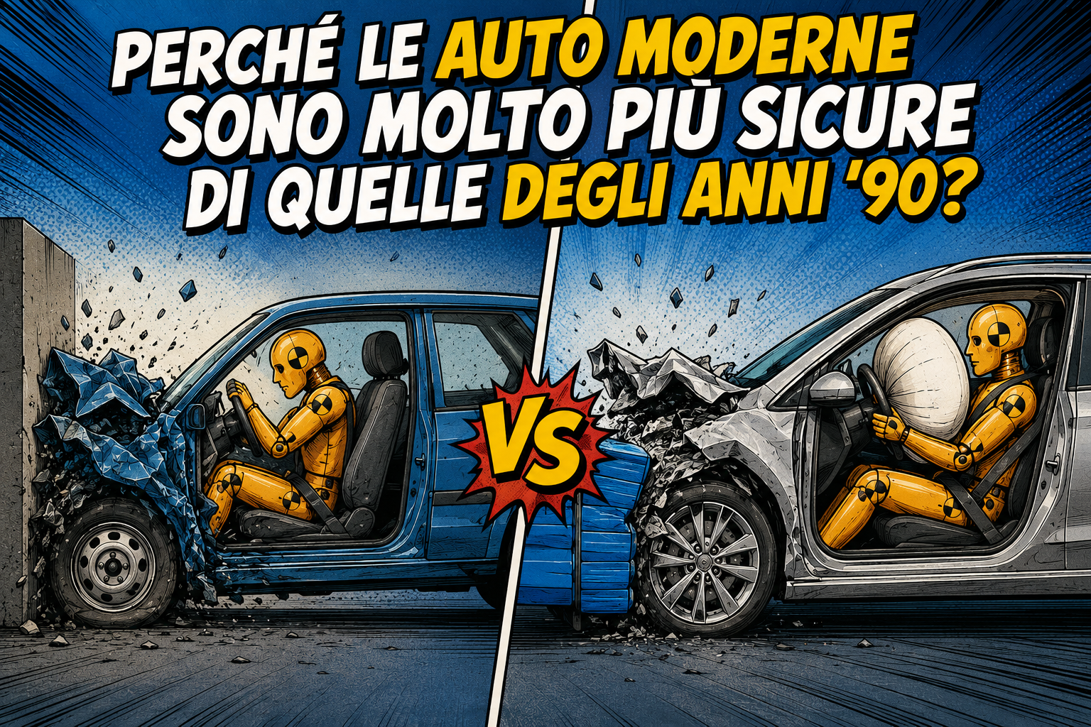 Perché le auto moderne sono molto più sicure di quelle degli anni '90?