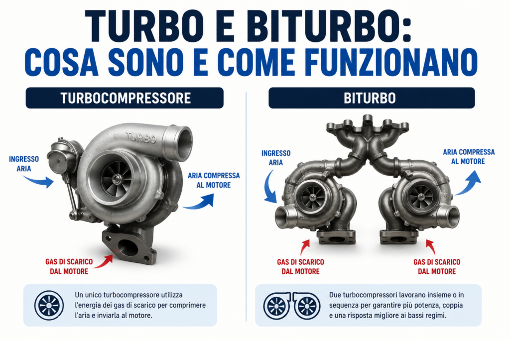 Turbo e biturbo: cosa sono e come funzionano