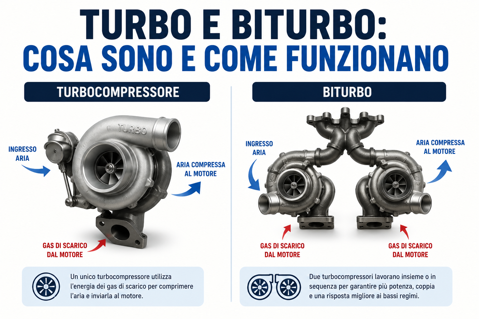 Turbo e biturbo: cosa sono e come funzionano