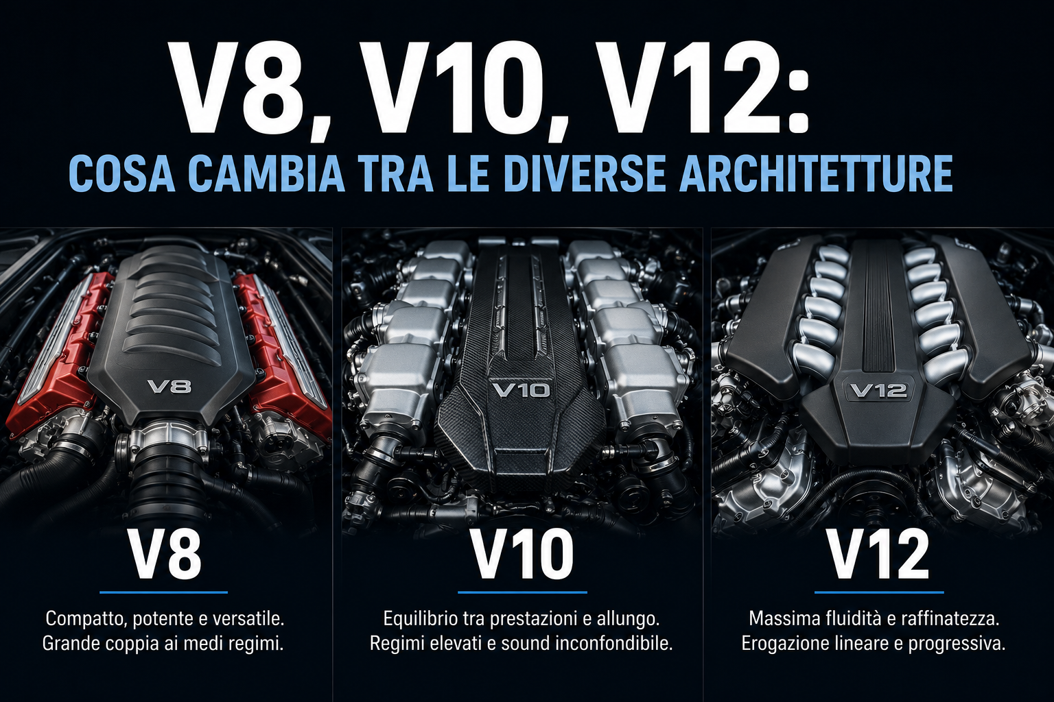 V8, V10, V12: cosa cambia tra le diverse architetture