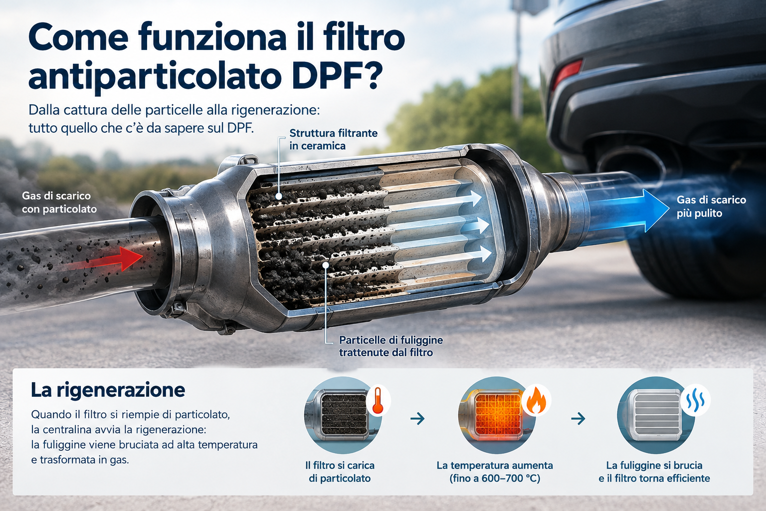 Come funziona il filtro antiparticolato DPF?